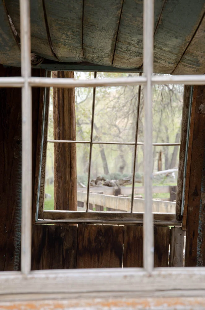  Through a window yonder...