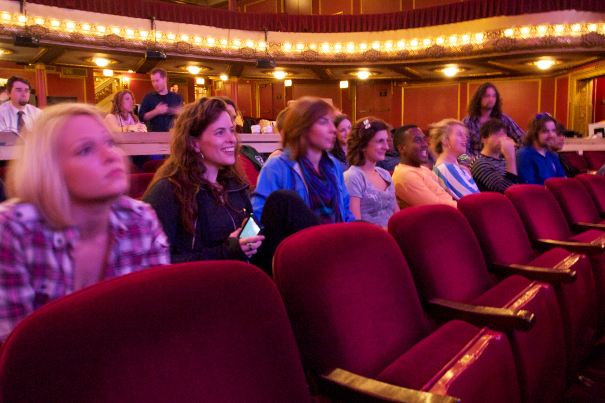 Actors on the first day of tech in Chicago for the "Rock of Ages" national tour
