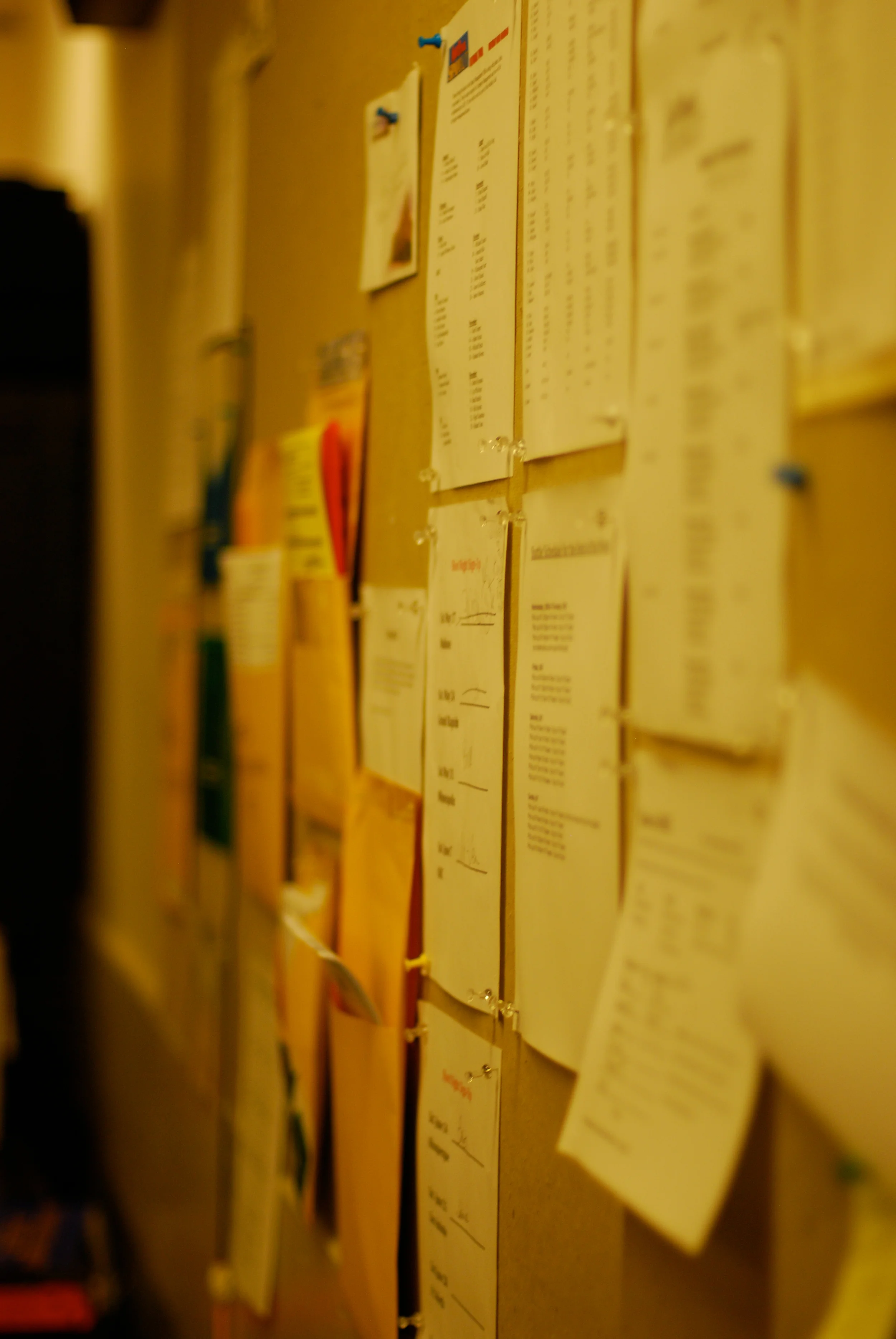The callboard.