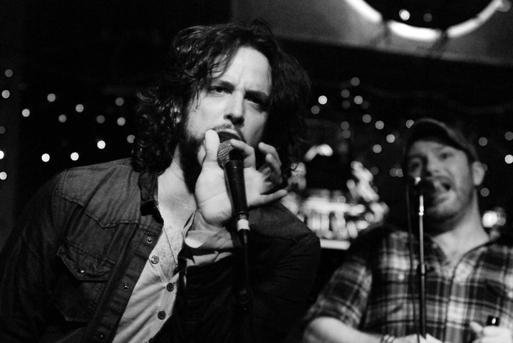 A photo I took of Nick performing with some of our cast mates at a bar in Indianapolis while on tour.