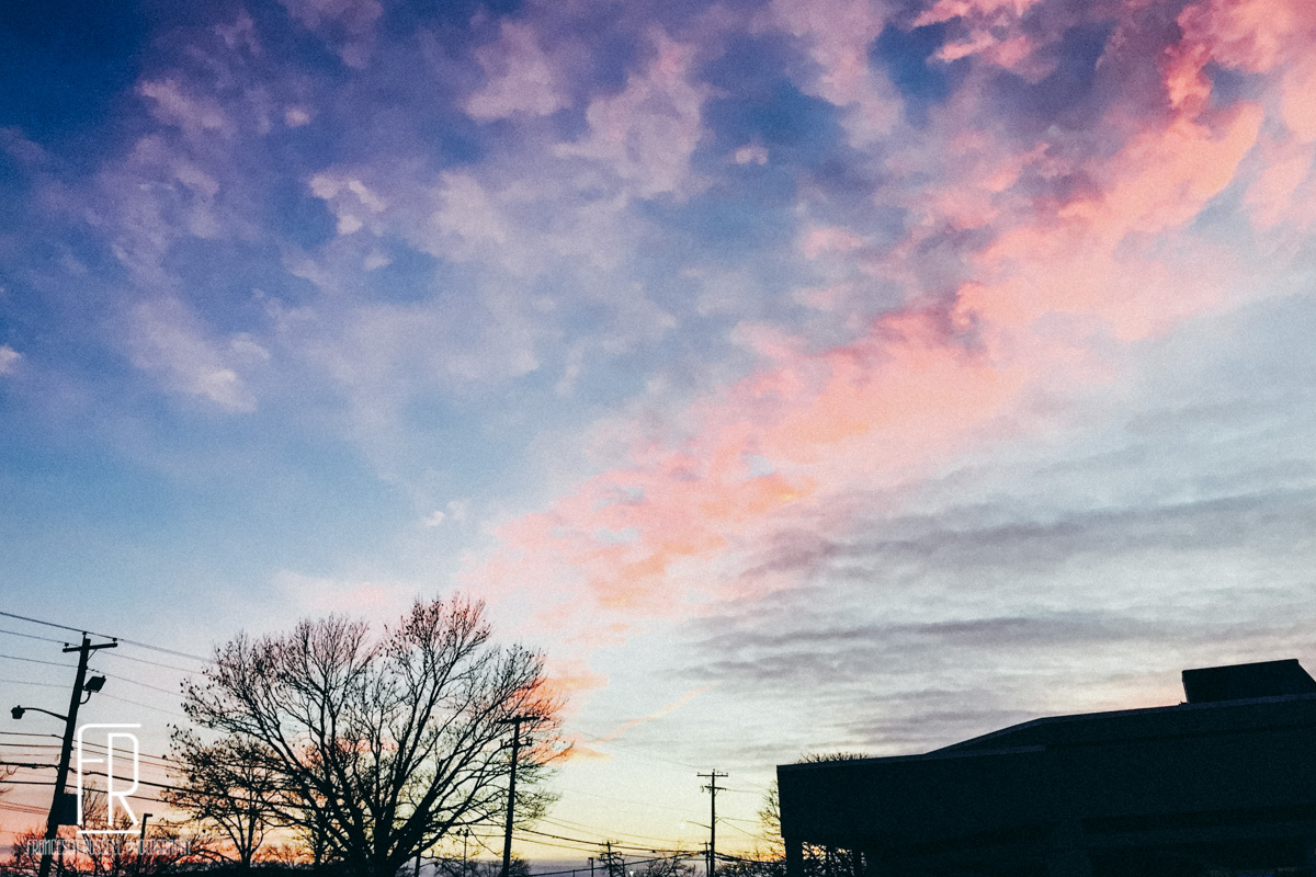 Beautiful sunset on the way to my doctor appointment.