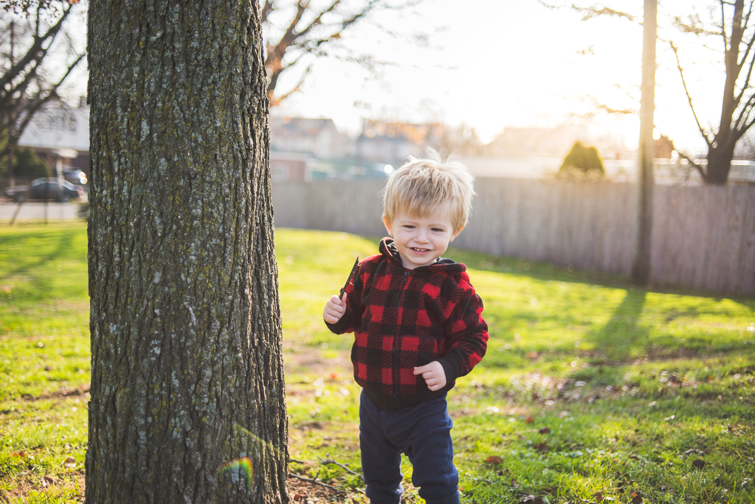Running on the hill before school.