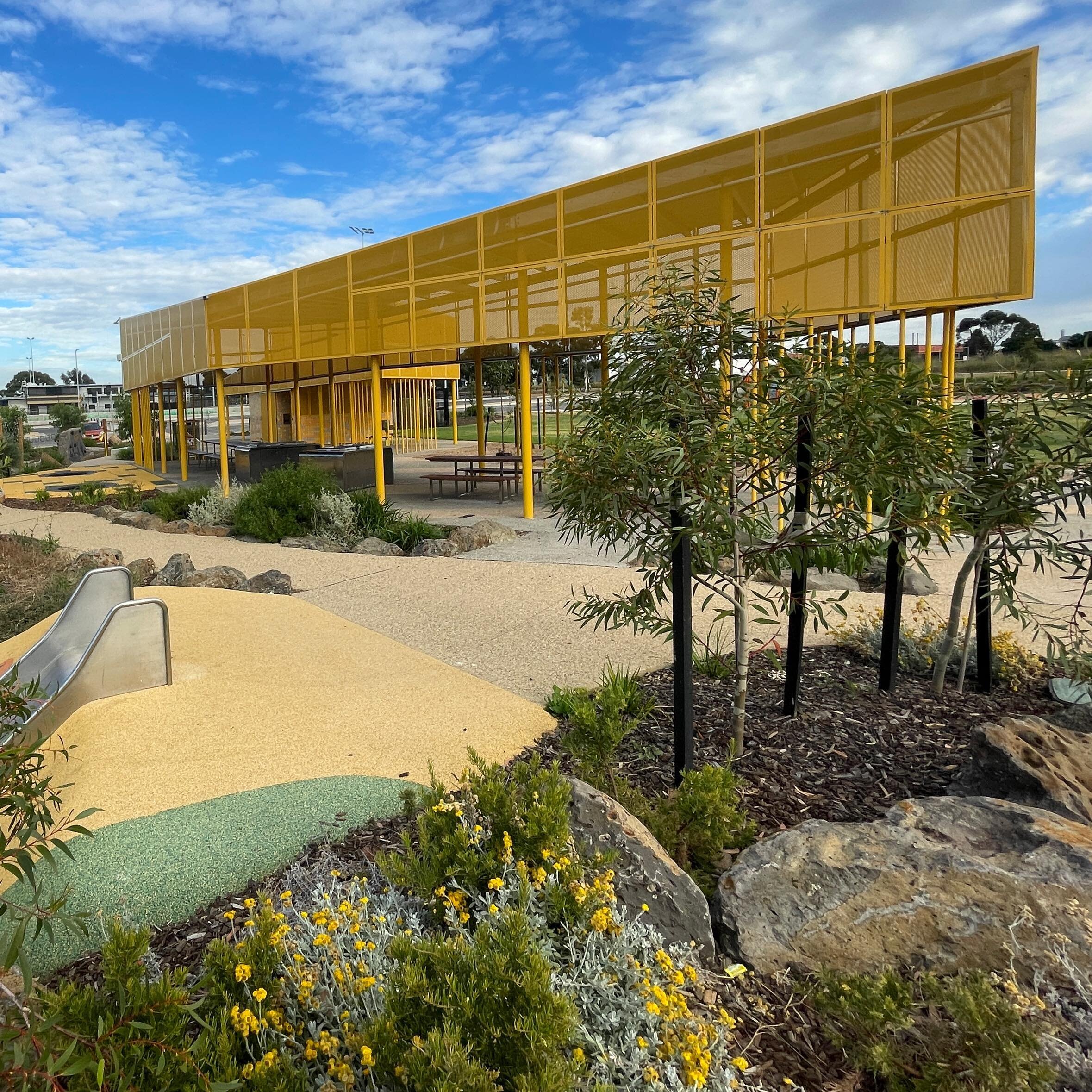Seabrook Reserve on the Merlynston Creek in Broadmeadows. FFLA designed and documented a major upgrade to the reserve, including a shelter and amenities block (with @roamarchitects), a play space and other recreation facilities. #landscapearchitectur