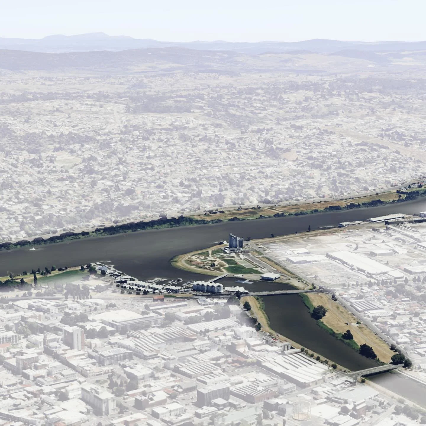 We were in Tasmania last week for the official launch of our master plan for Kanamaluka/Tamar.
The plan addresses over 5 kilometres of waterfront seeking to reimagine the relationship between the city and the estuary. 
The waterfront is characterised