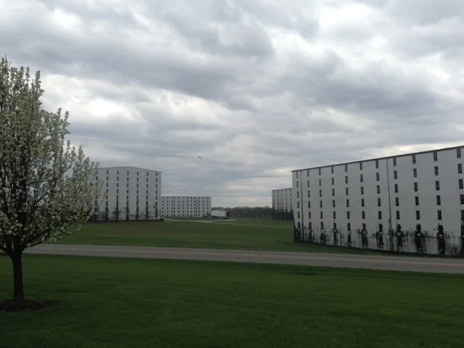 Rick houses are visible as far as the eyes can see, with hundreds of thousands of barrels aging