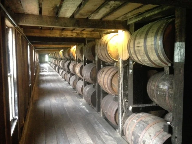 Inside rickhouse Y we see the nectar that is or soon will be bourbon as it ages.