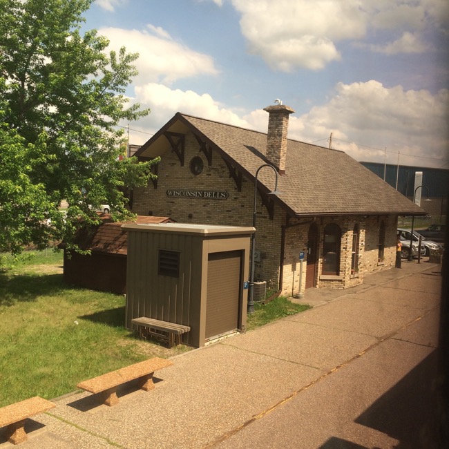 Amtrak Station at Wisconsin Dells.