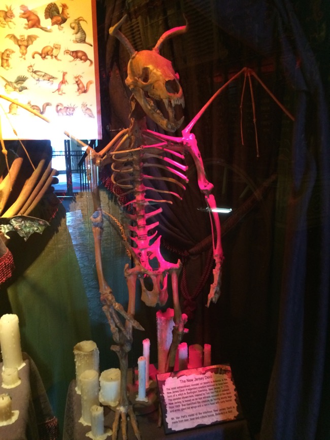 The skeleton of the original New Jersey Devil, which lends it's name to the states NHL Hockey team.