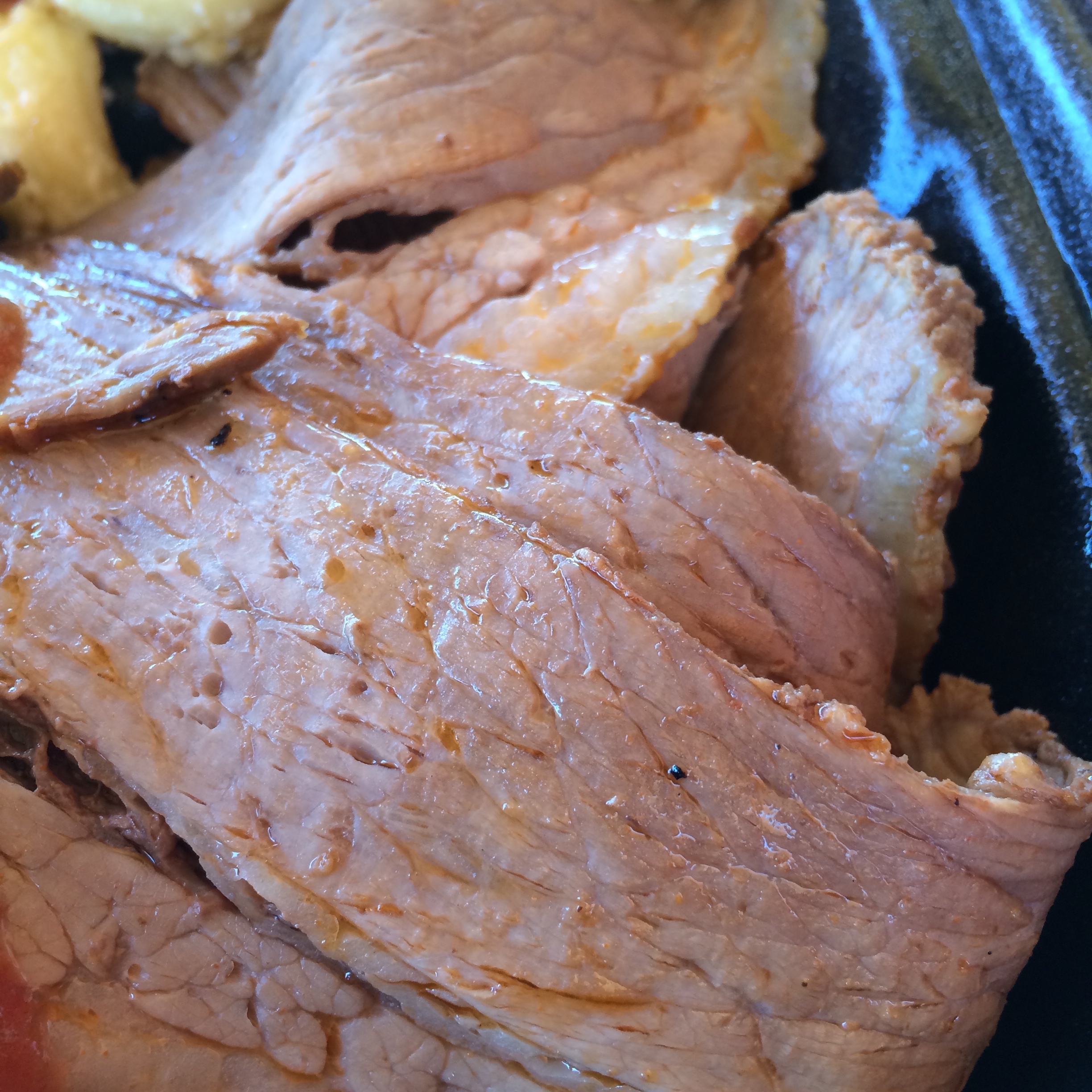 This is some of the most tender brisket I've ever eaten at a BBQ joint, and it was full of rich smokey flavor.