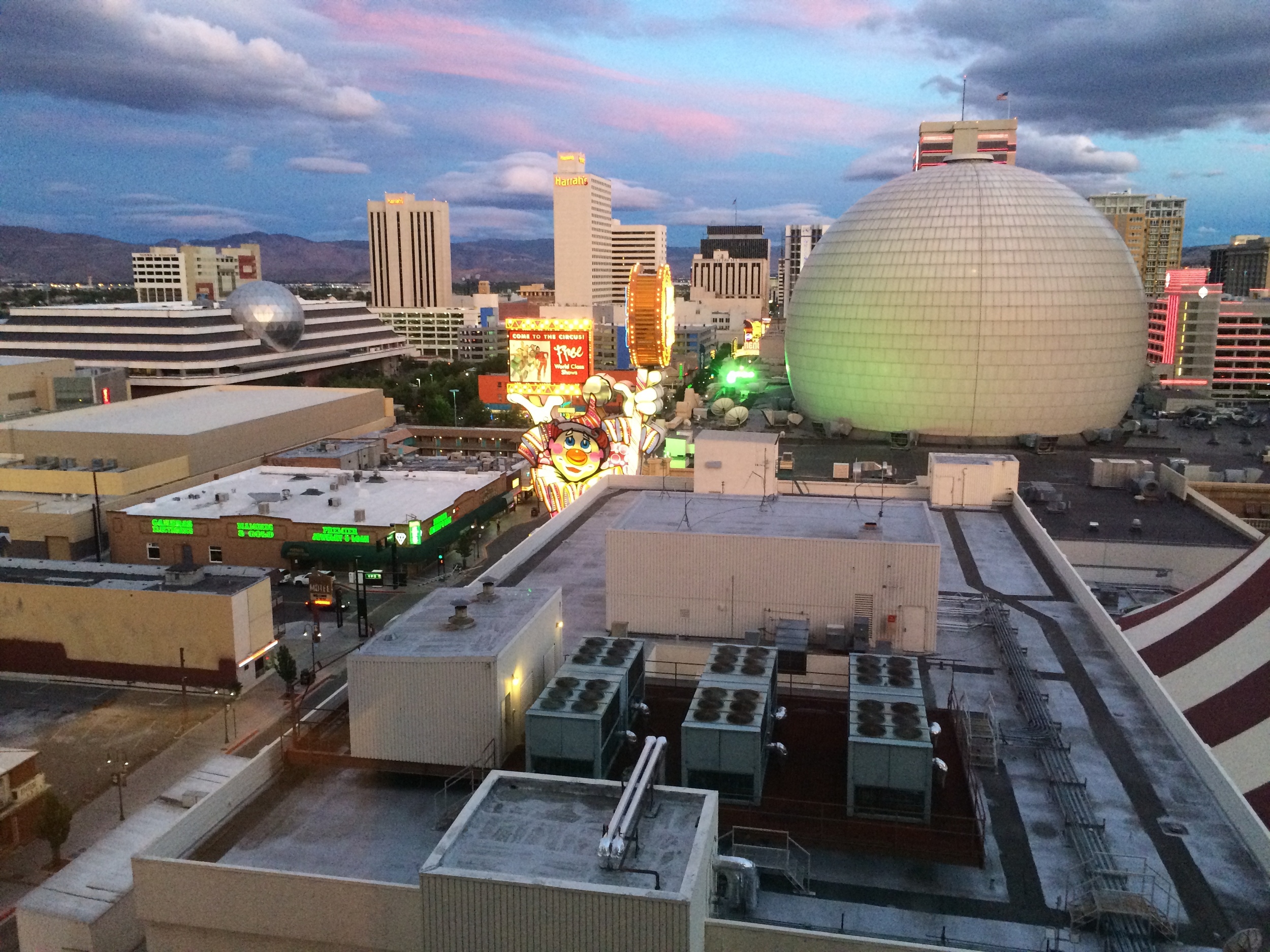 The view from our hotel room at Circus Circus