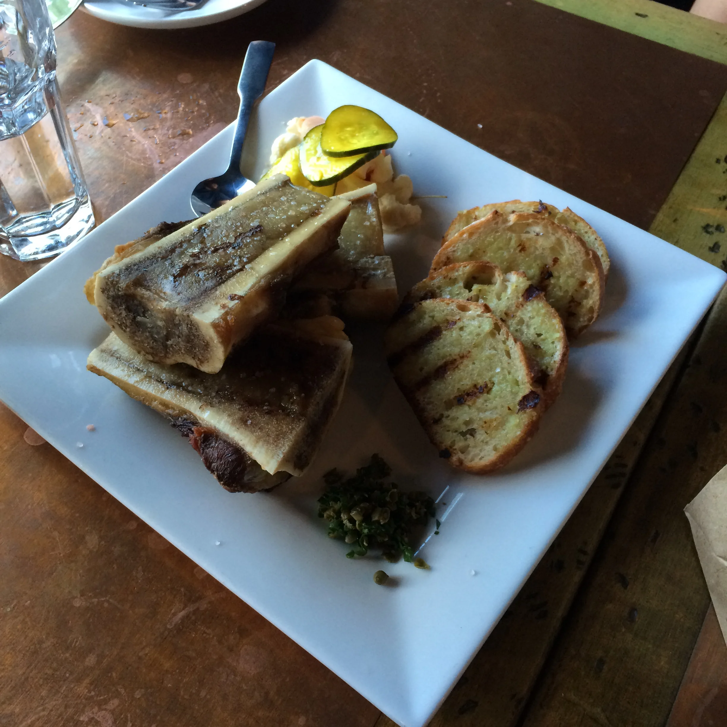 The bone marrow was expertly roasted and perfectly seasoned.