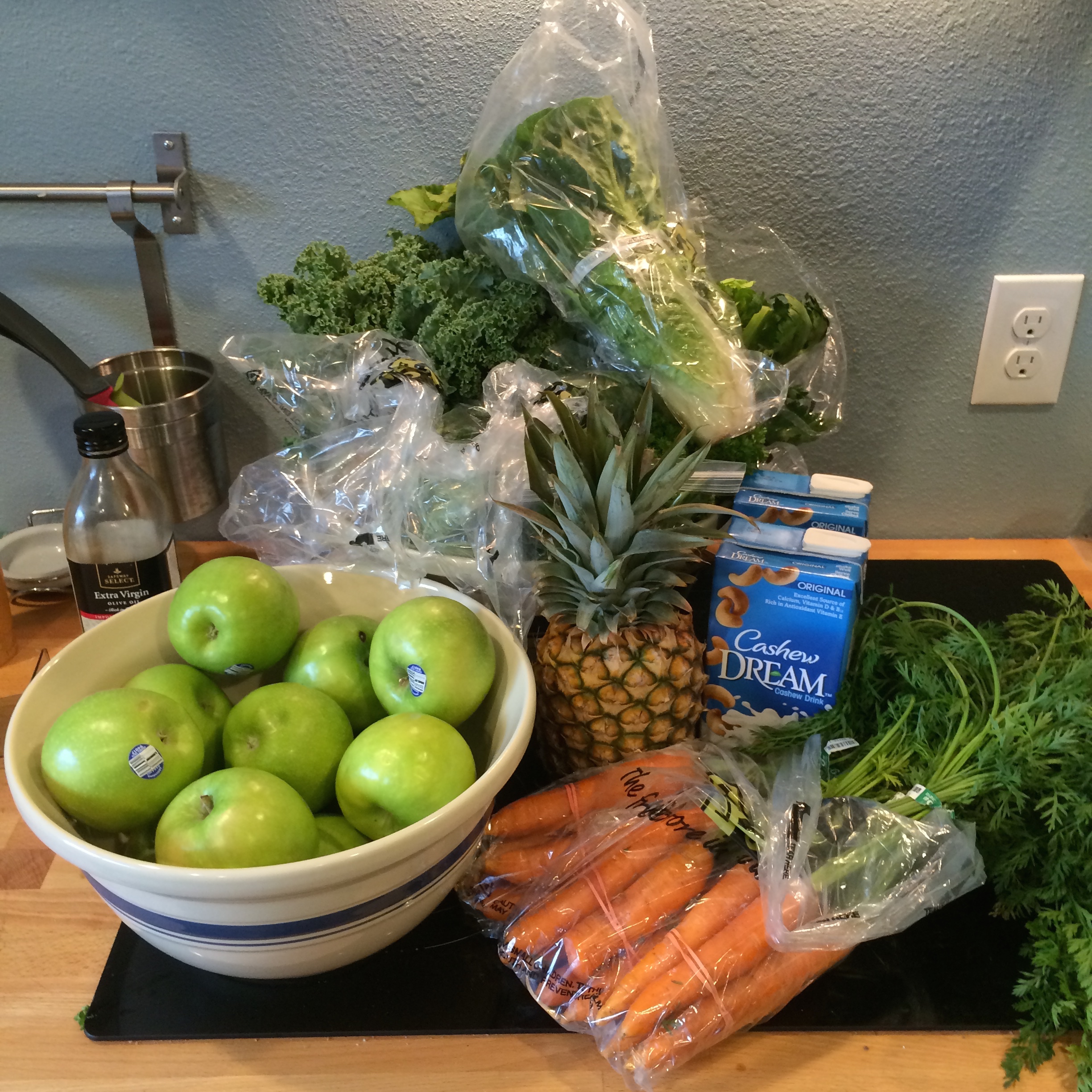 The Fruits and Vegetables for the first three days worth of juice