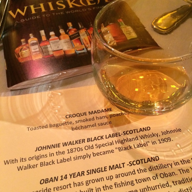 After the Croque Madame we moved onto the Scotch Whisky, the drinks most familiar to most of the guests