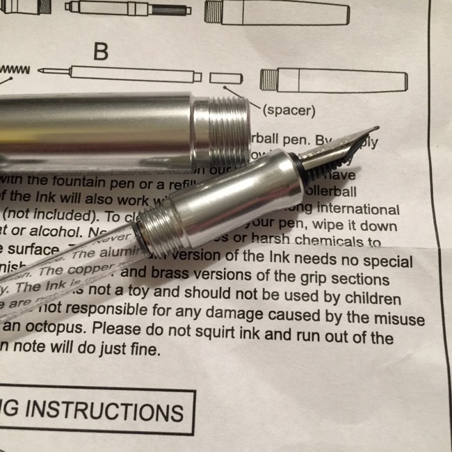 The fountain version of the ink pen is beautifully constructed