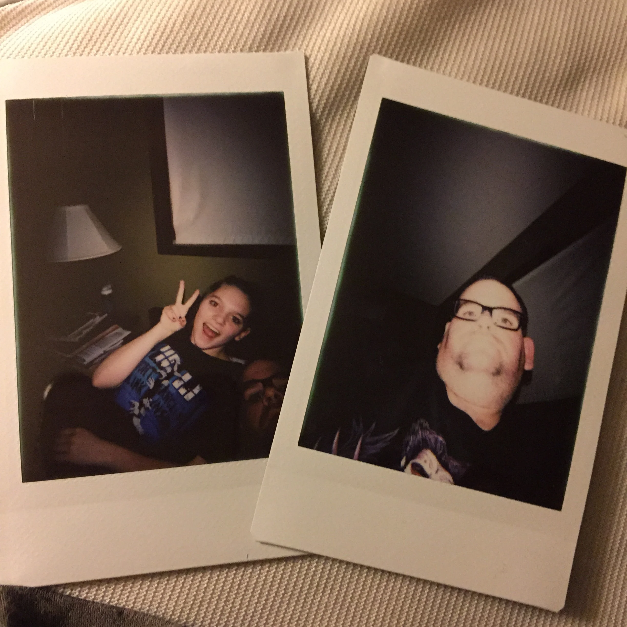 My first two selfies taken with the Lomo Instant