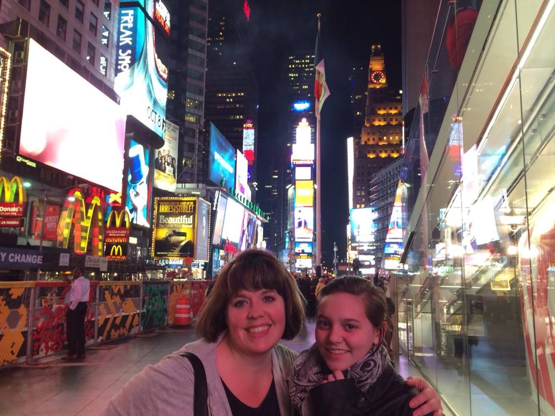 Andrea and I in Times Square