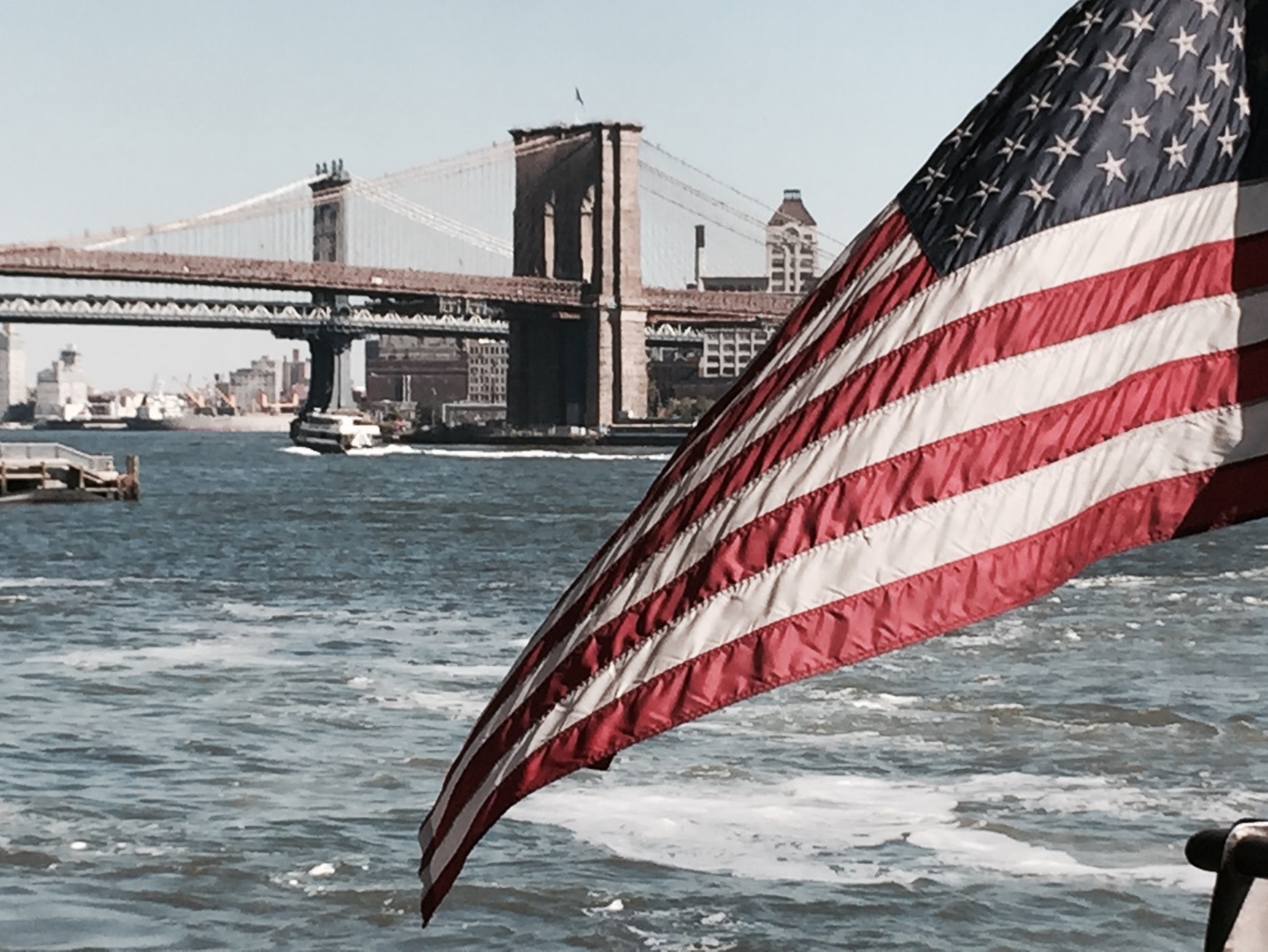 Water Taxi View of the Brooklyn Bridge
