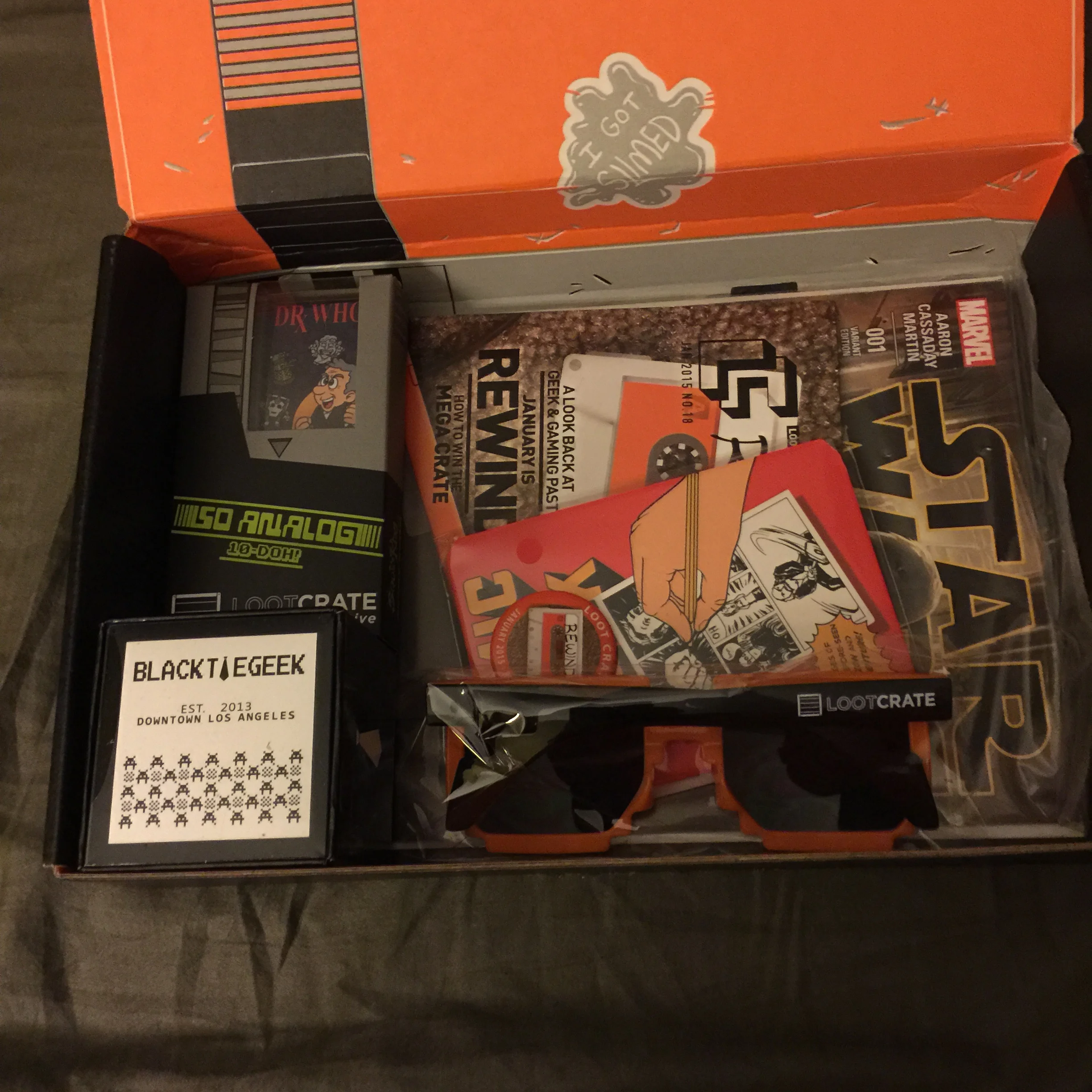 The full box with the shirt removed