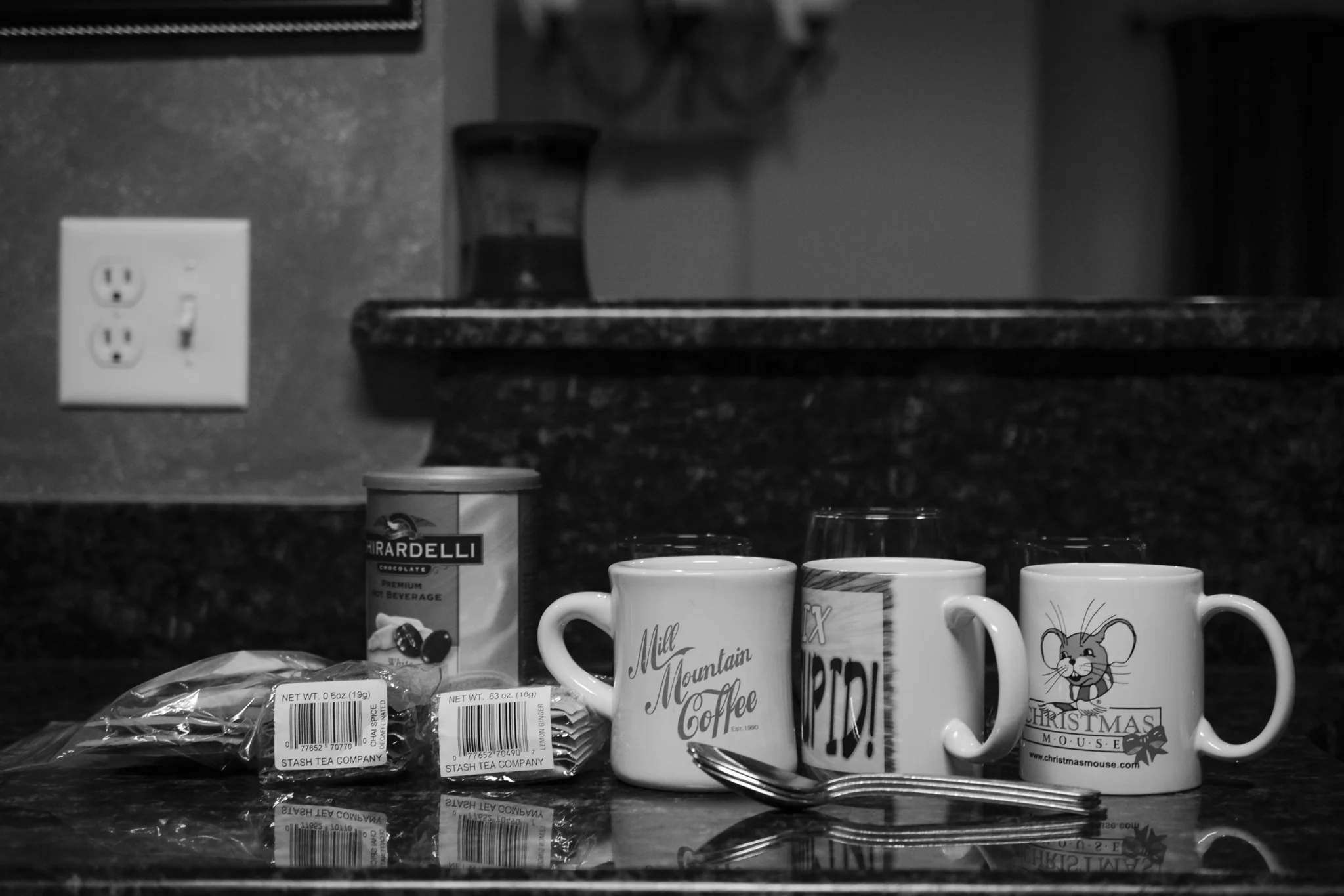 black and white mugs