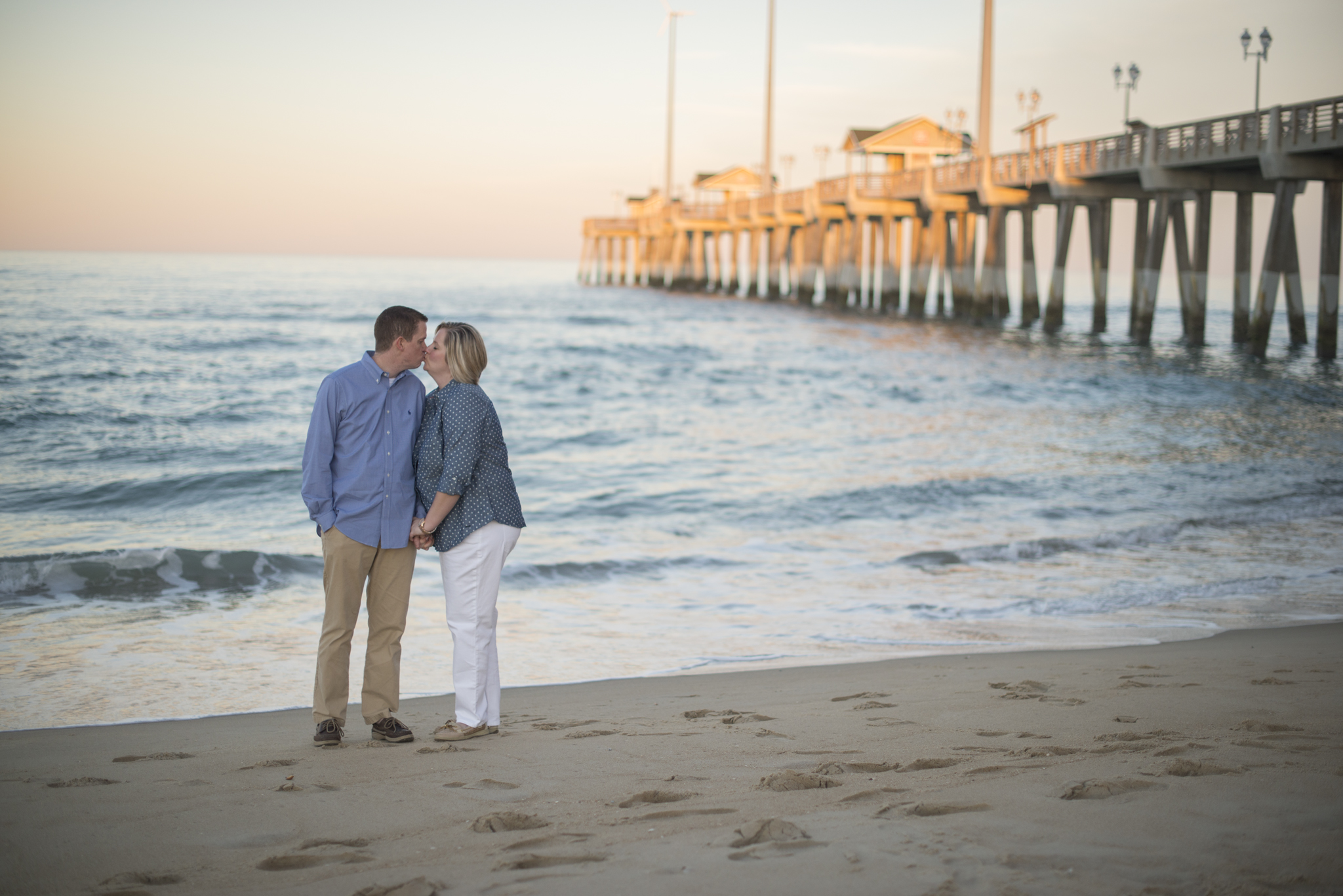 outer banks, nags head beach, jeanette's pier engagement photographer
