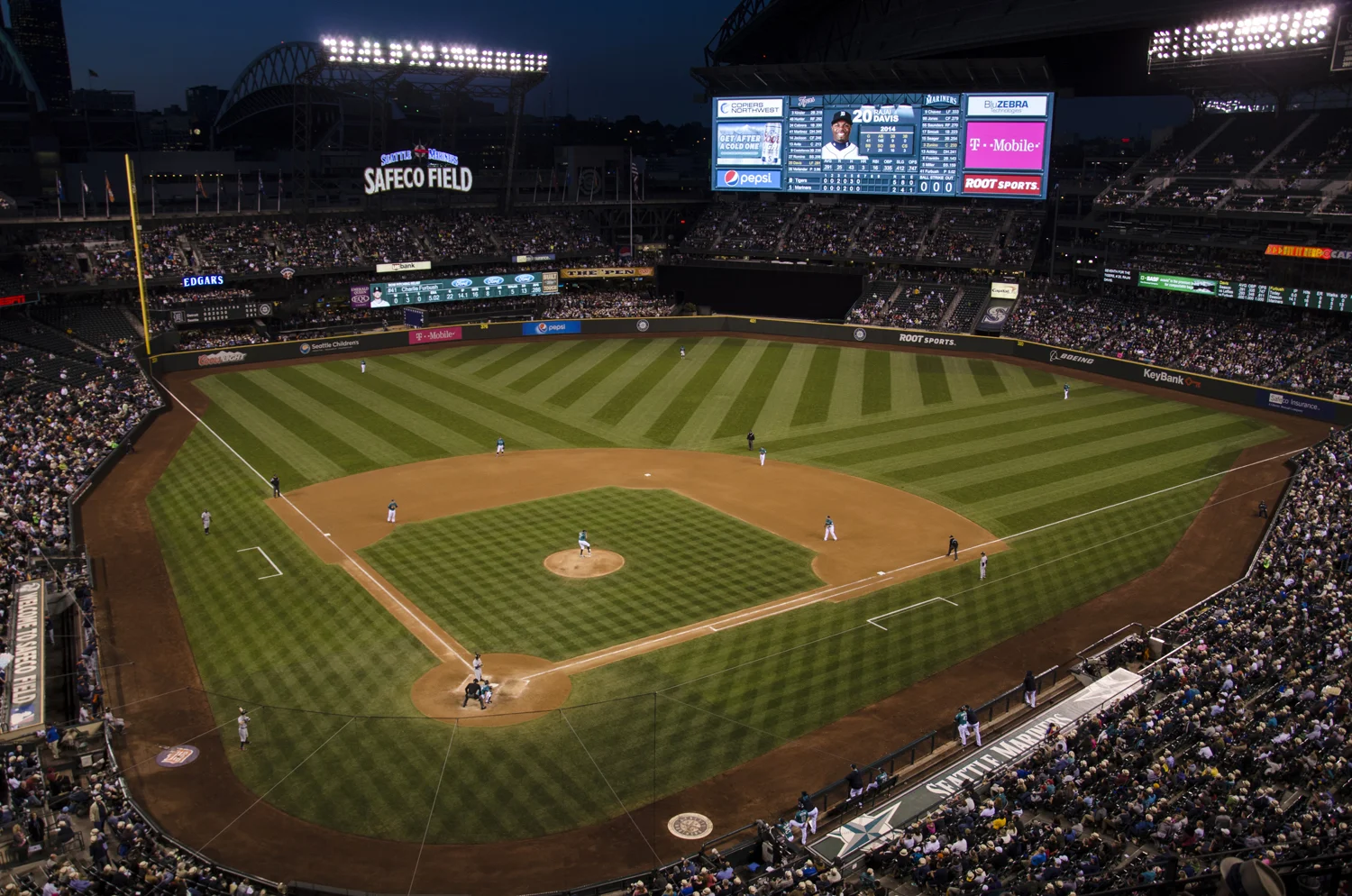 Seattle Mariners vs Detroit Tigers, Major League Baseball MLB game at Safeco Field in Seattle, Washington