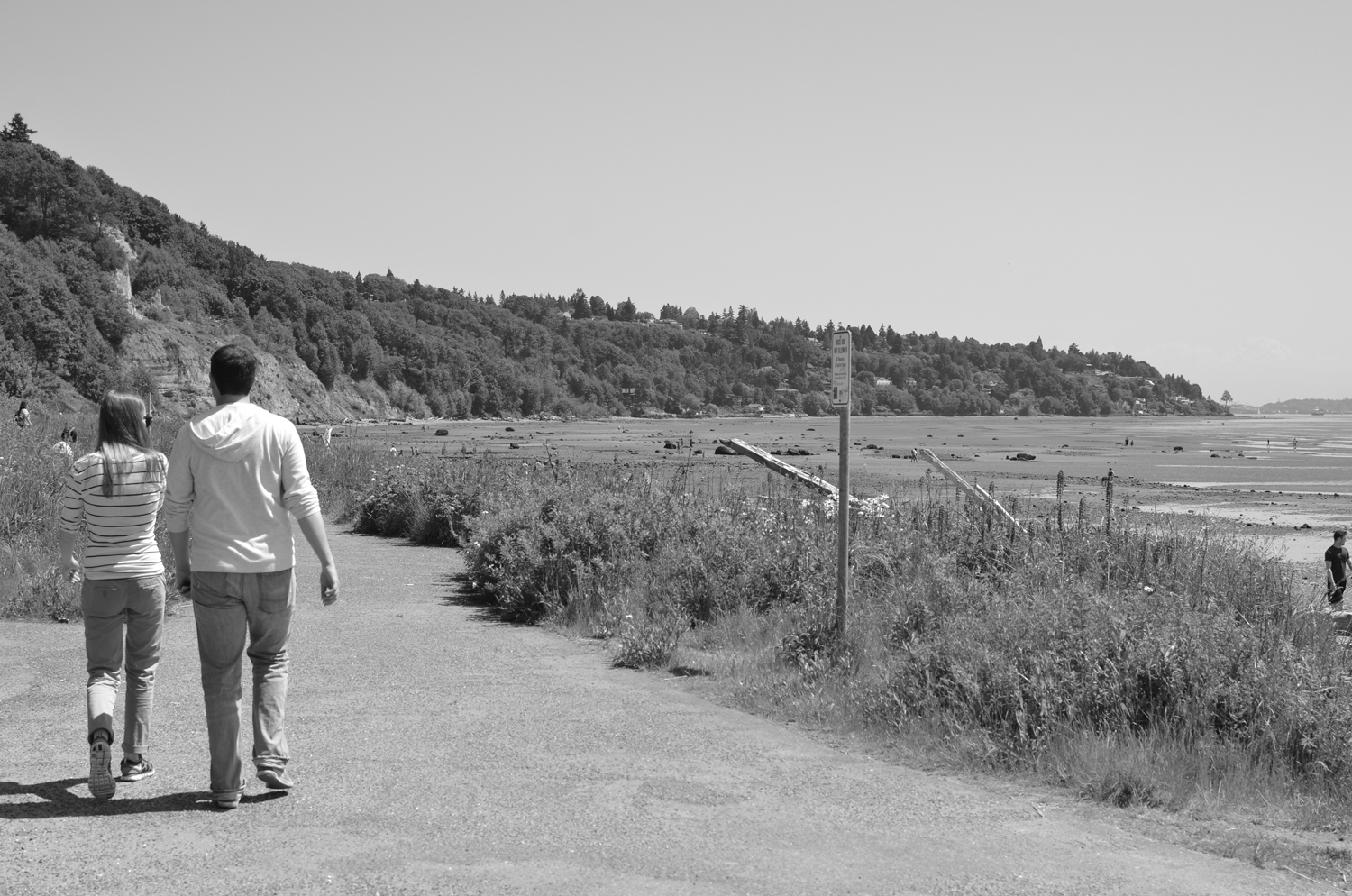 Walking along the shore in Seattle, Washington