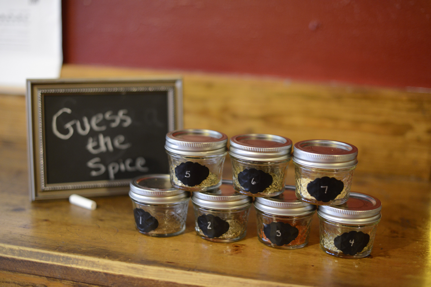 Guess the Spice bridal shower game at The By and By in Staunton, Virginia