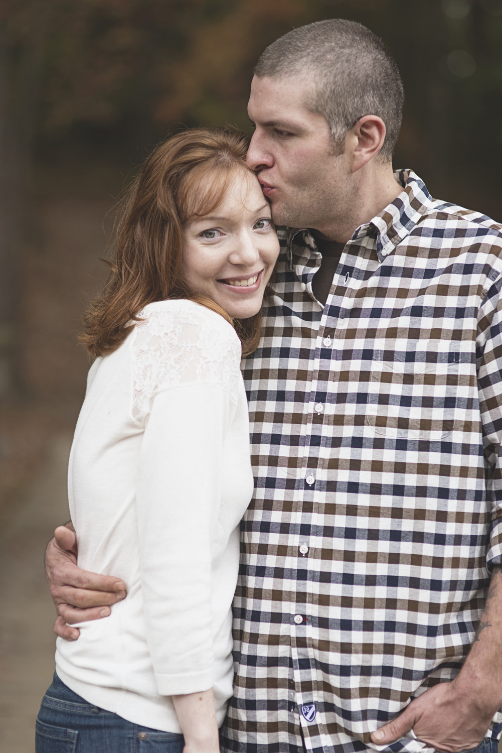 Newport News Engagement Session | Colorful fall leaves engagement
