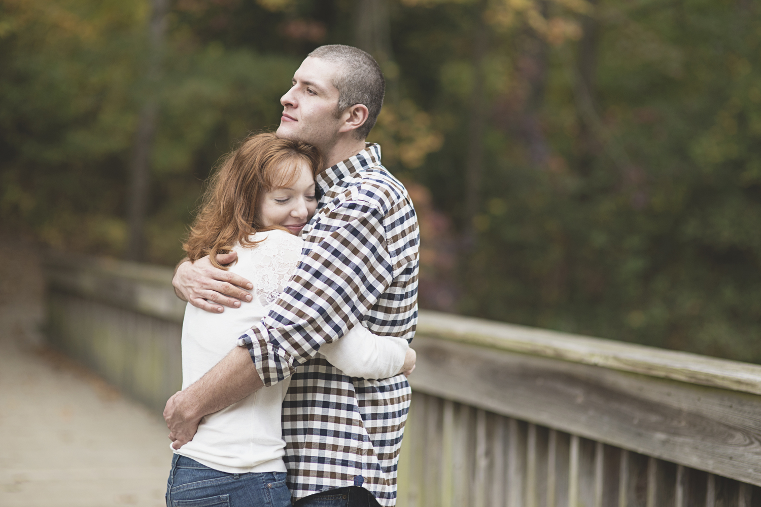 Newport News Engagement Session | Colorful fall leaves engagement