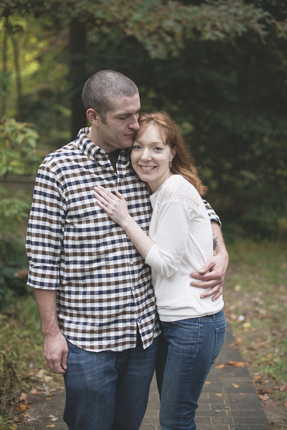 Newport News Engagement Session | Colorful fall leaves engagement