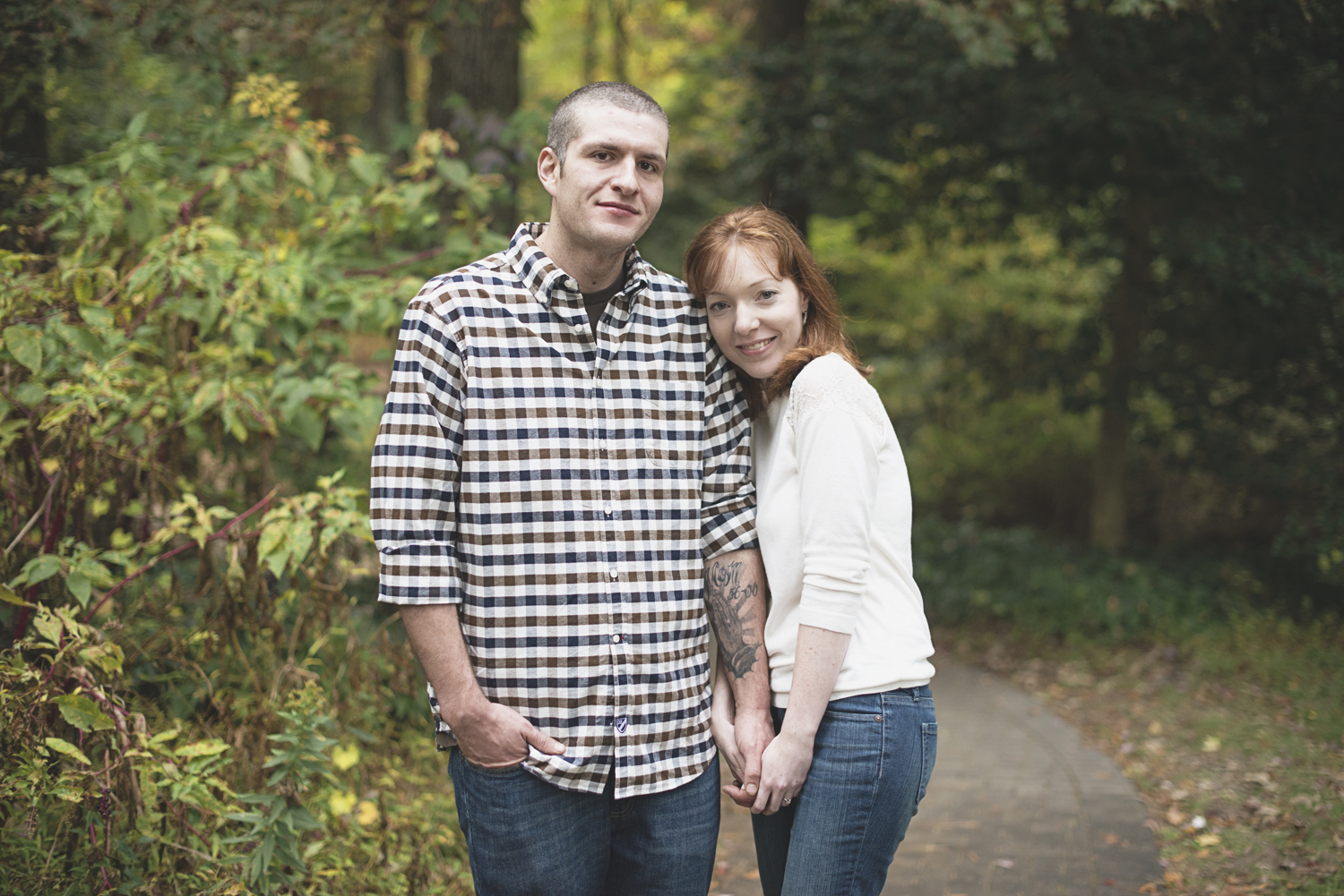 Newport News Engagement Session | Colorful fall leaves engagement