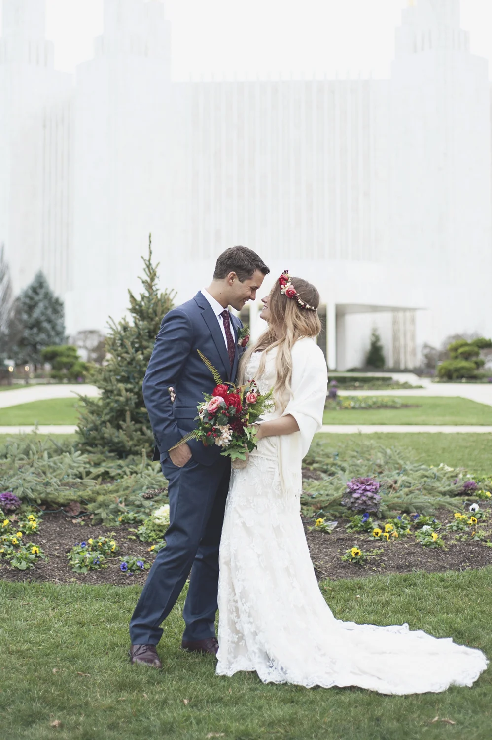 LDS Temple Winter Wedding Washington DC Mormon Wedding