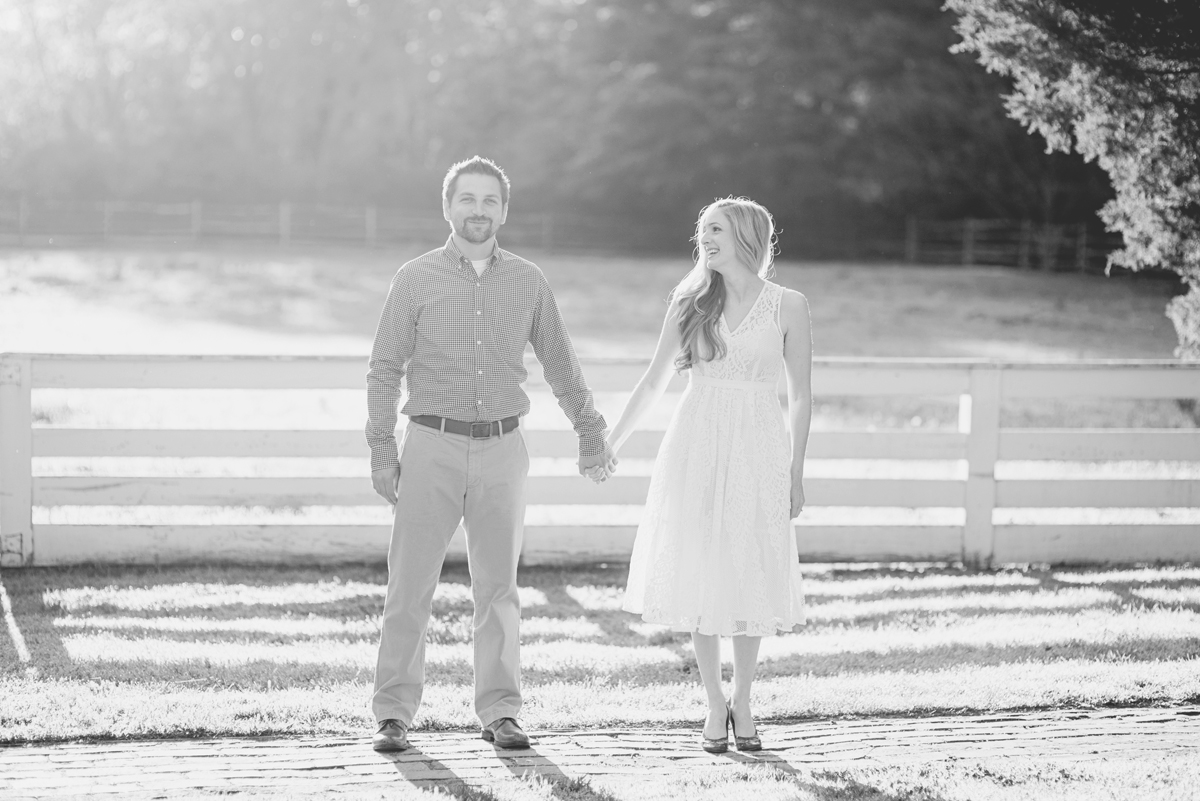 Elegant sunrise engagement session | Williamsburg engagement portraits