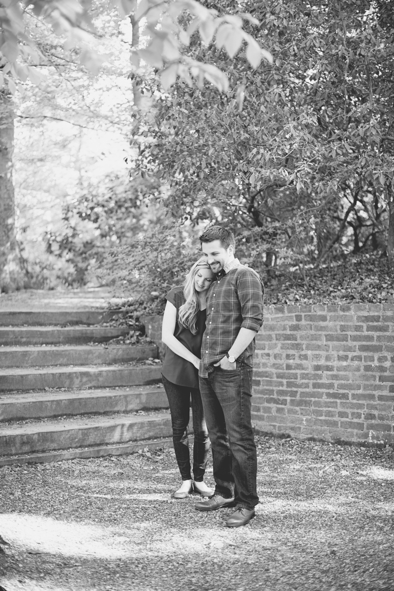 Forest green and jewel tone engagement session | William and Mary Crim Dell Bridge engagement pictures