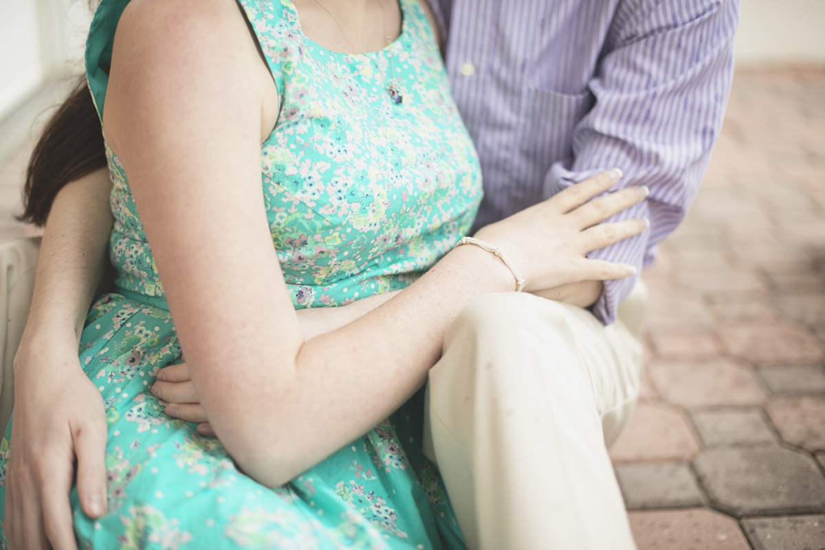 Christopher Newport Engagement Session | Rainy Spring Pastel Engagement Session