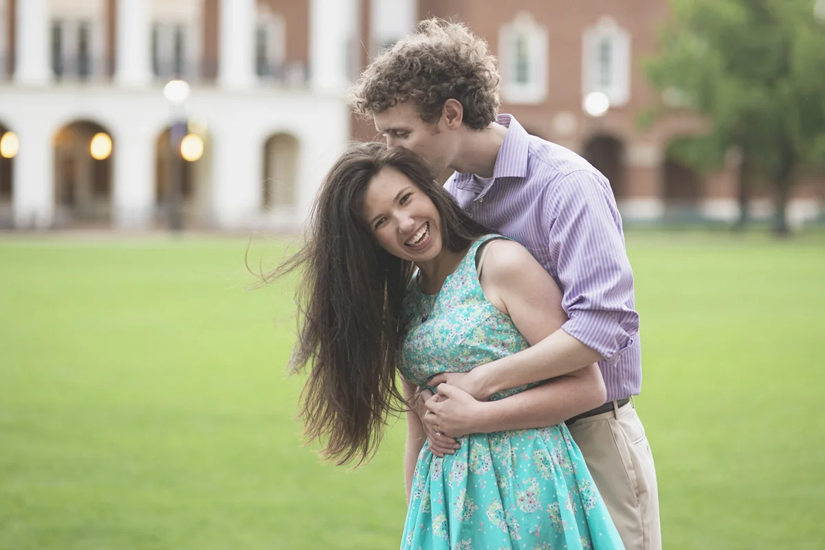 Christopher Newport Engagement Session | Rainy Spring Pastel Engagement Session
