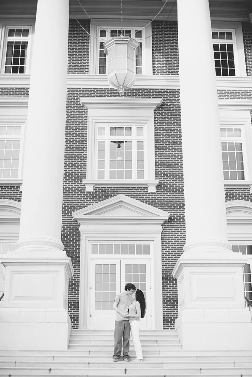Christopher Newport Engagement Session | Rainy Spring Pastel Engagement Session