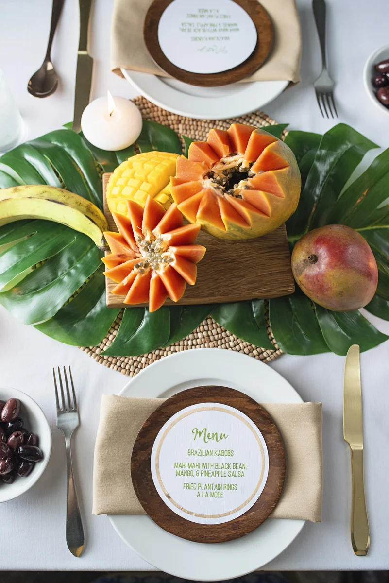 2016 Rio Olympics Styled Shoot | Papaya and Brazilian menu