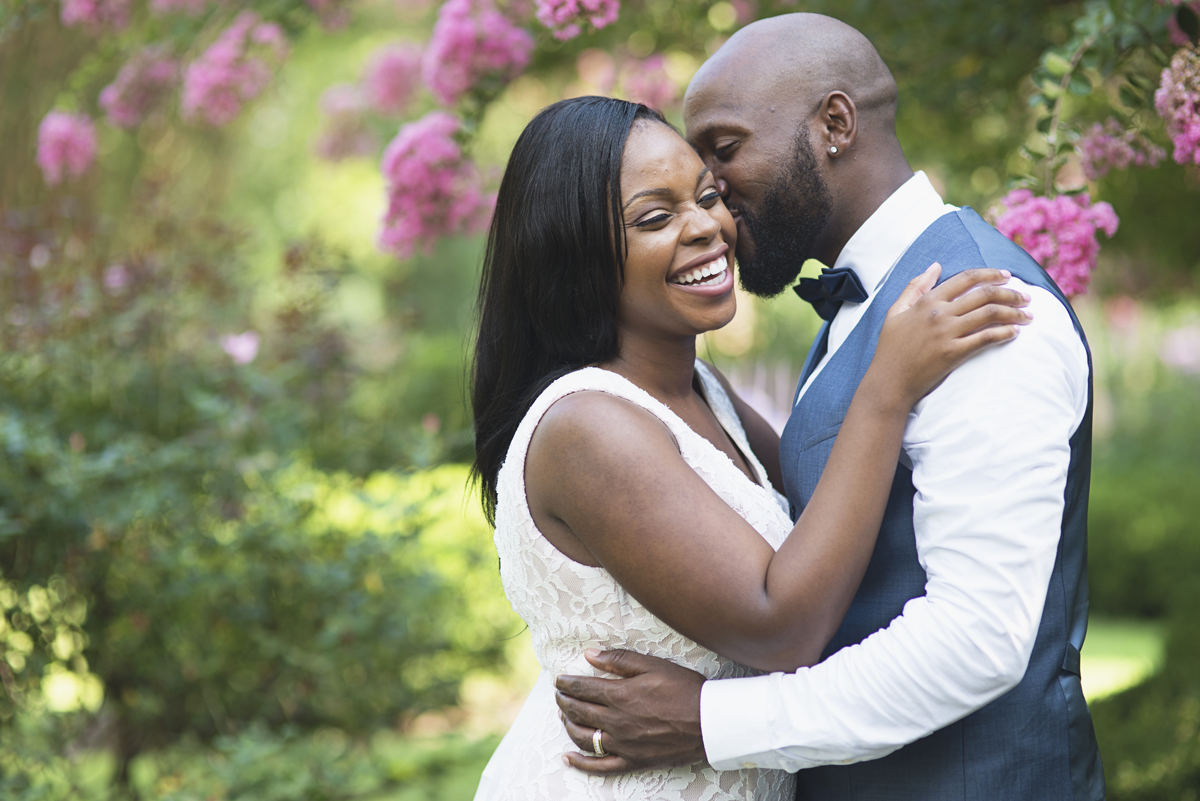 Elegant Lavender Plantation Elopement | Bride + groom portraits