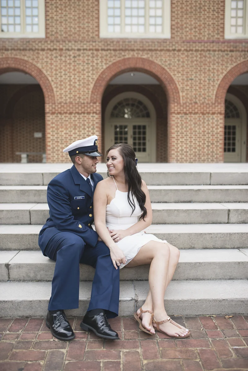 Coast Guard Military High Fashion Engagement Session