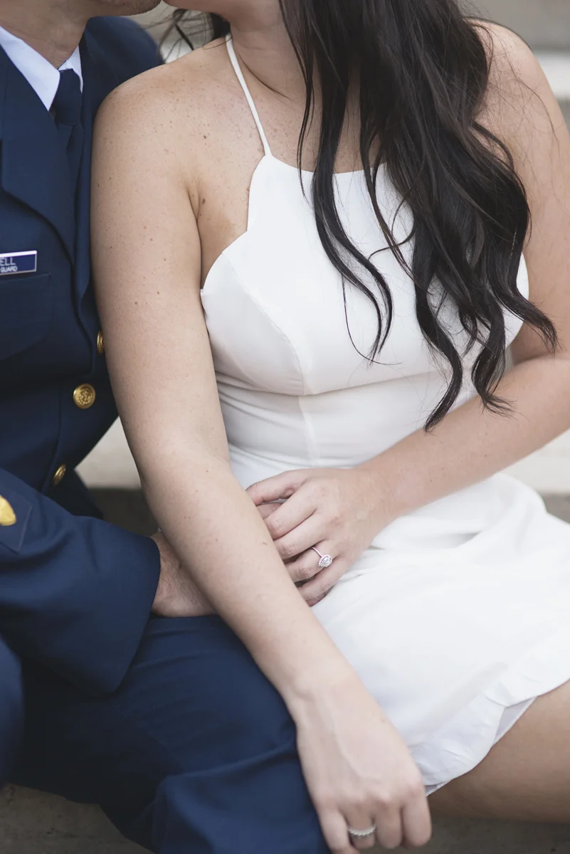 Coast Guard Military High Fashion Engagement Session