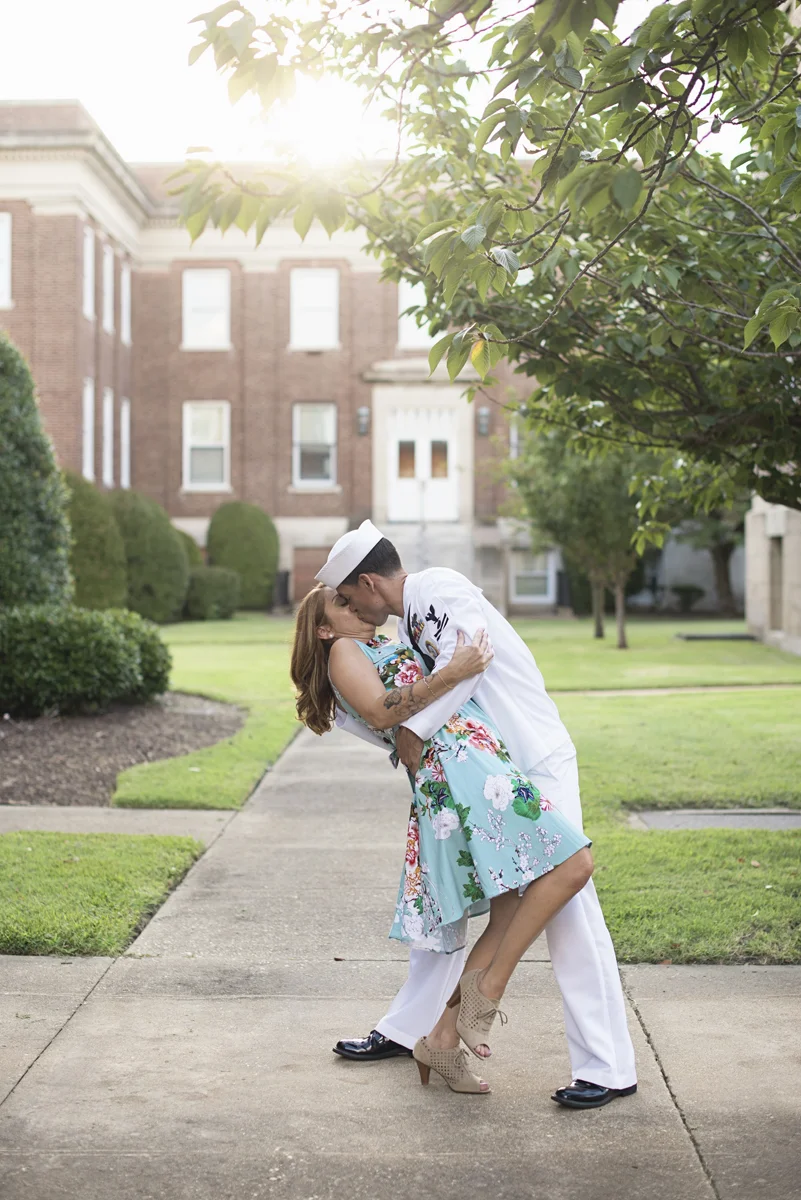 US Navy Military Couples Portraits in Virginia