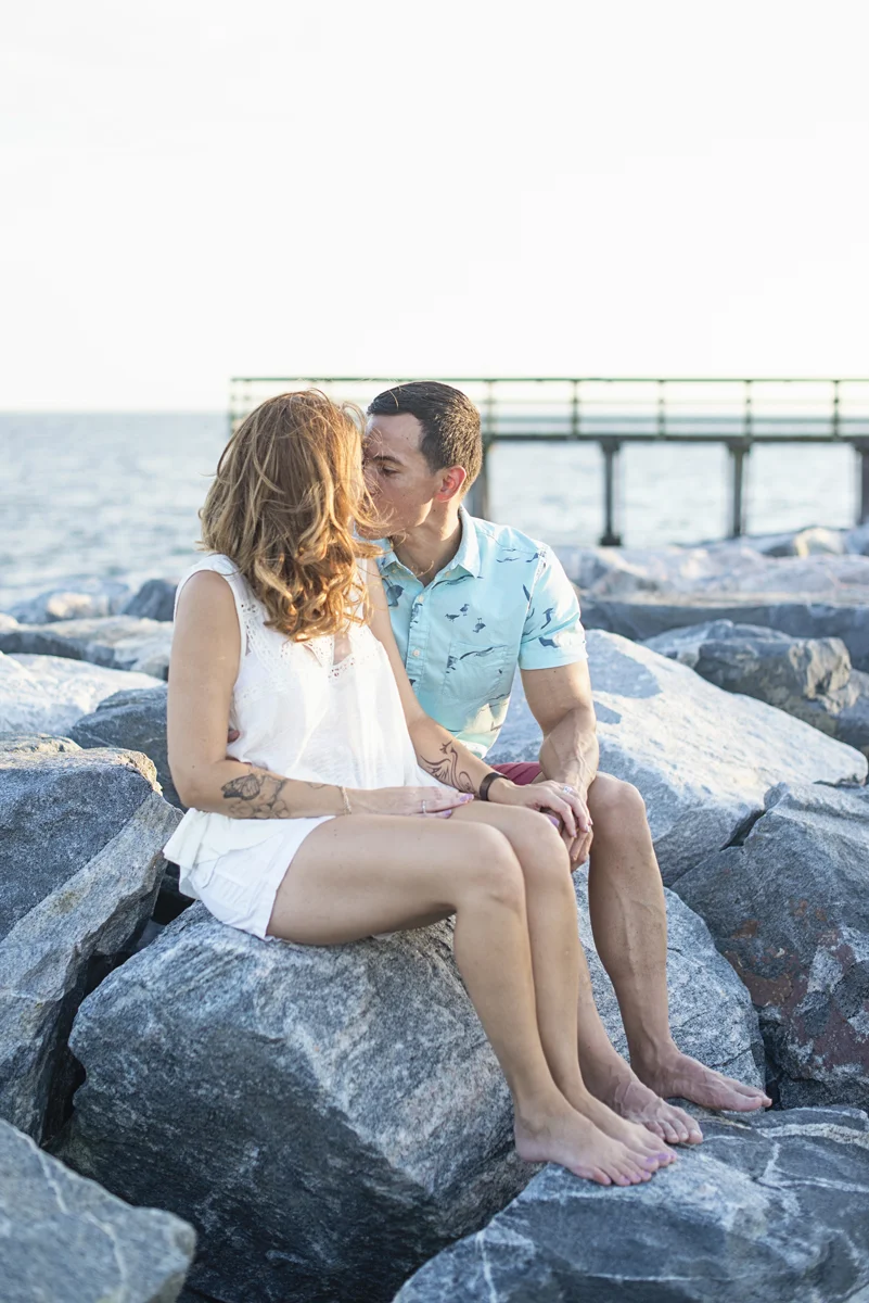 Rocky Waterfront Couples Portraits