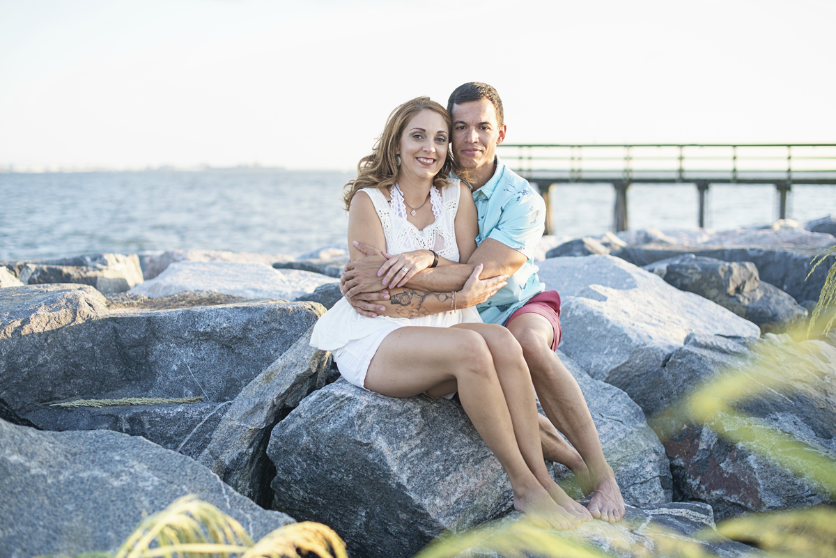 Rocky Waterfront Couples Portraits
