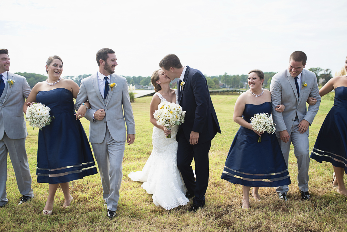 Nautical Navy Virginia Wedding | Navy Blue Wedding Colors | Navy Blue and Gray Bridal Party
