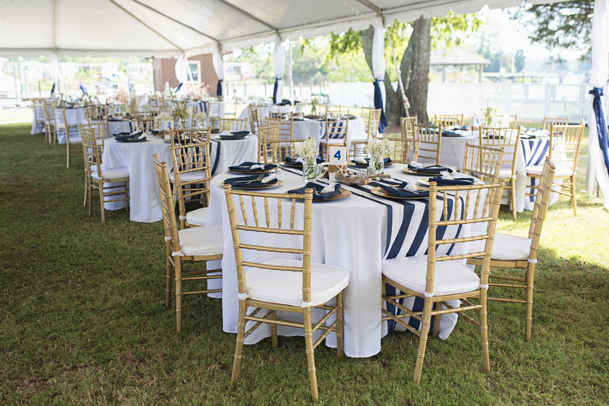 Nautical Navy Virginia Wedding | Navy Blue Wedding Colors | Nautical Themed Wedding Reception