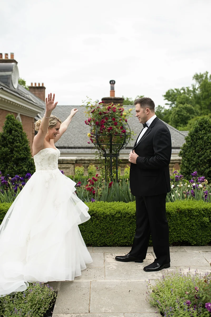 Albemarle Estate at Trump Winery Wedding | Bride and Groom First Look