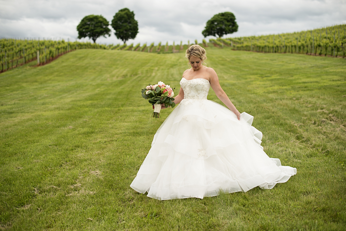Albemarle Estate at Trump Winery Wedding | Vineyard Bridal Portrait