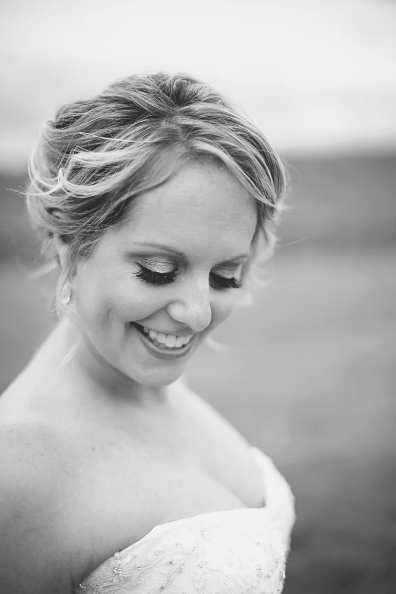Albemarle Estate at Trump Winery Wedding | Black and White Bridal Portrait