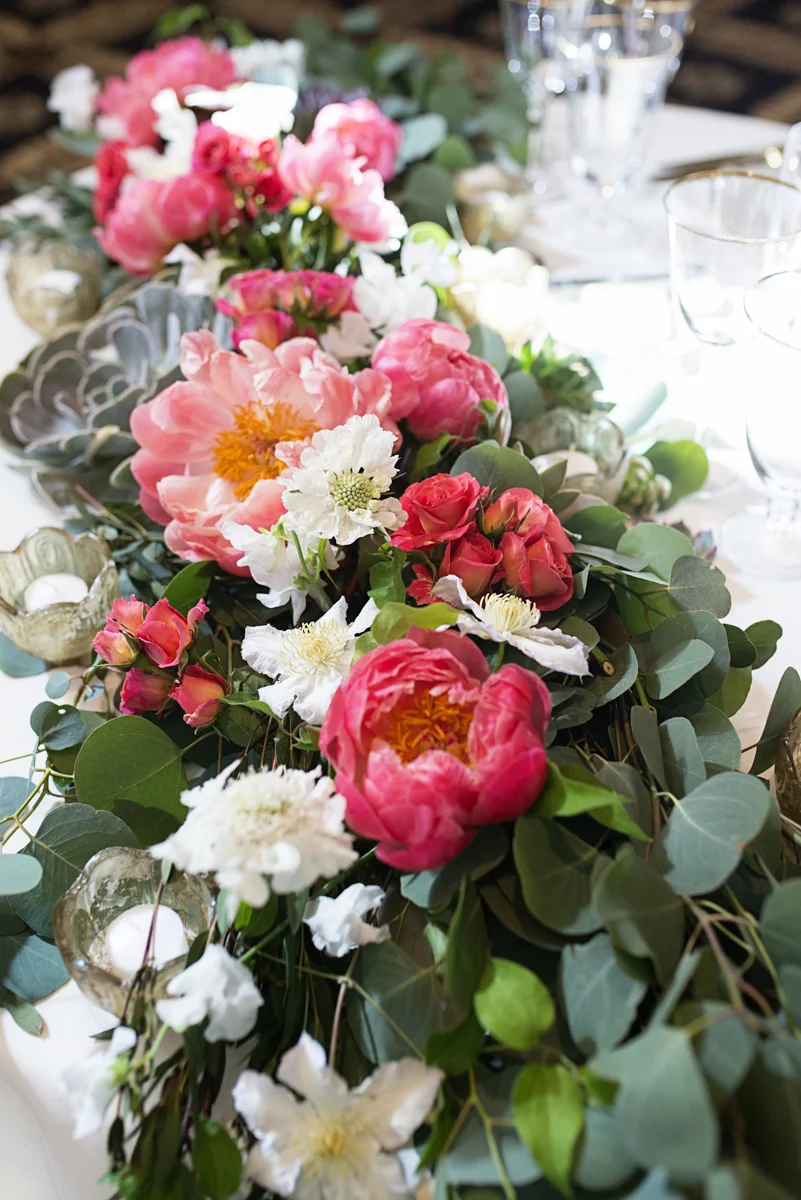 Albemarle Estate at Trump Winery Wedding | Eucalyptus and Succulent Sweetheart Table